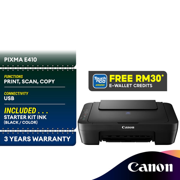 Canon PIXMA E410 Compact All-In-One Inkjet Printer Similar with 2336 2135 G2010 G2020 L3110 L3210 J100 T310 T220