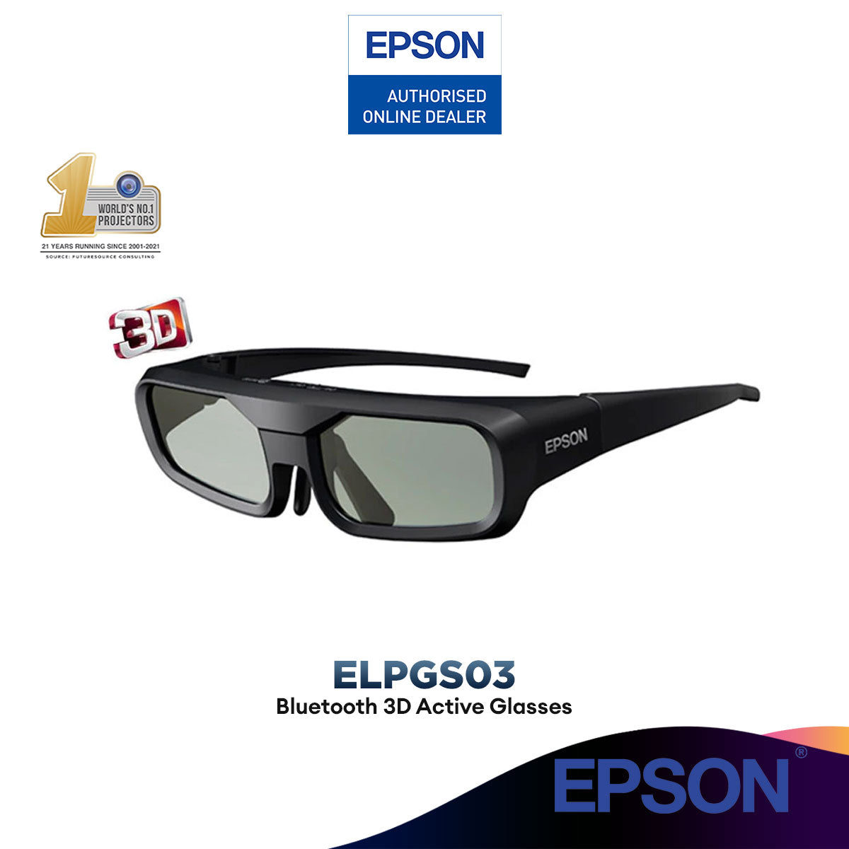 Epson 3D Active Bluetooth Glasses ELPGS03 For Projector – ALL IT