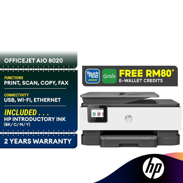 Free Touch n' Go - HP OfficeJet Pro 8020 All-in-One Printer (USB/ Wi-Fi/ Ethernet) - 1KR67D