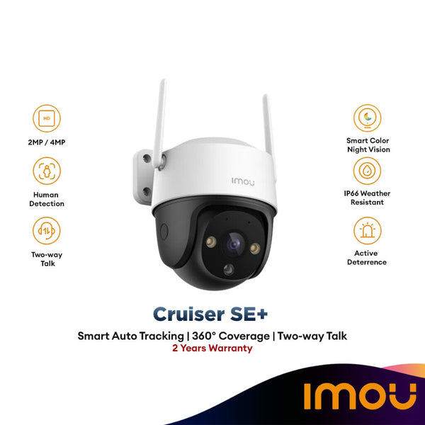 Dahua Imou Cruiser SE+ 2K 4MP WiFi PT IP66 Outdoor Camera | Smart Color Night Vision | 2-Way Talk | Human Detection