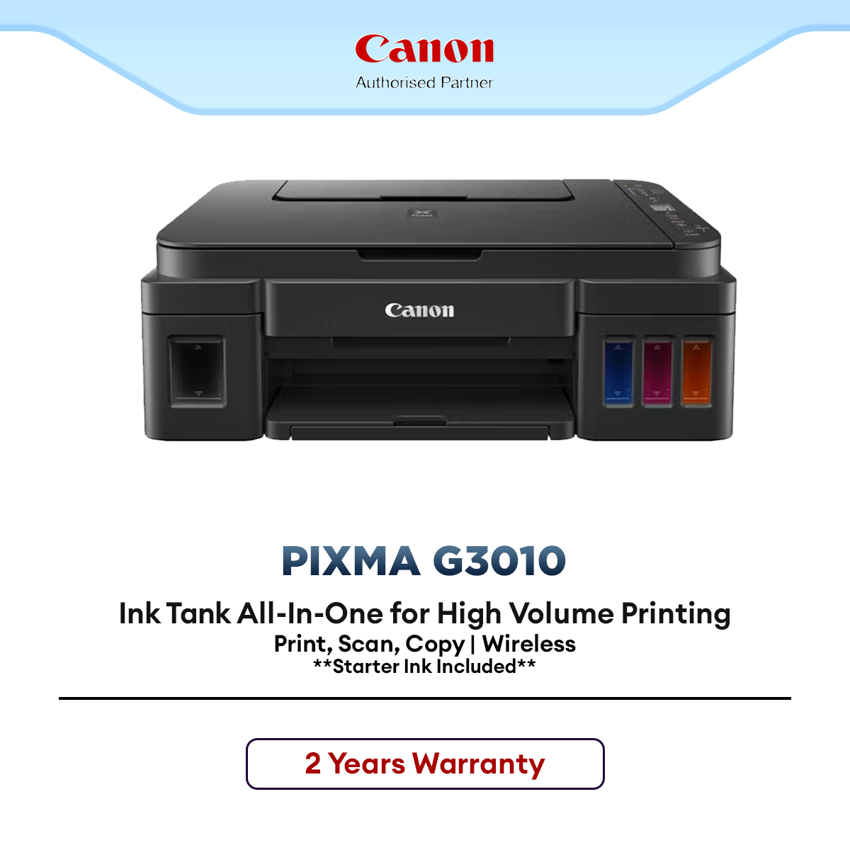 Canon PIXMA G3010 Refillable Ink Tank Wireless All-In-One Printer