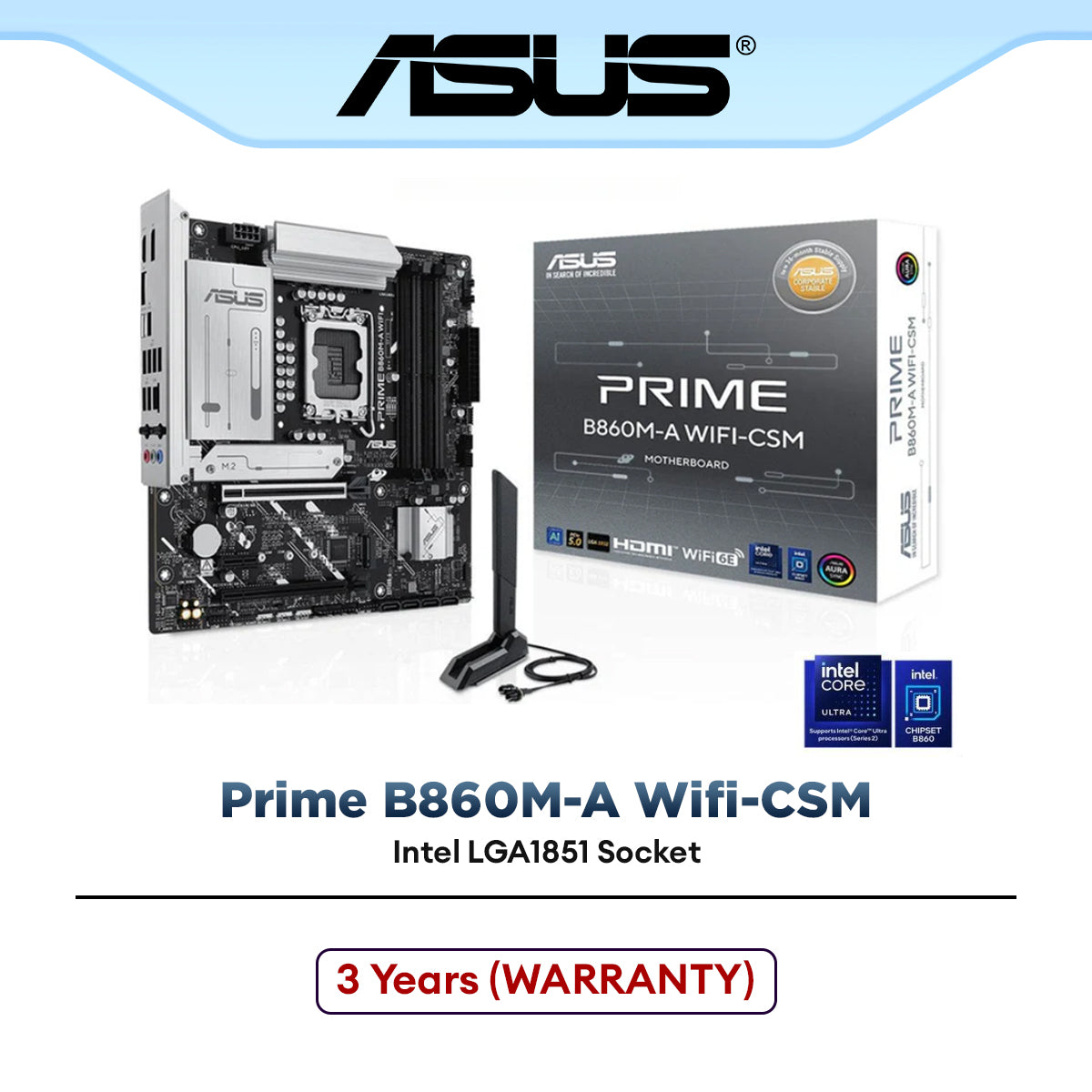 ASUS PRIME B860M-A WIFI-CSM Micro ATX (mATX) Intel Motherboard