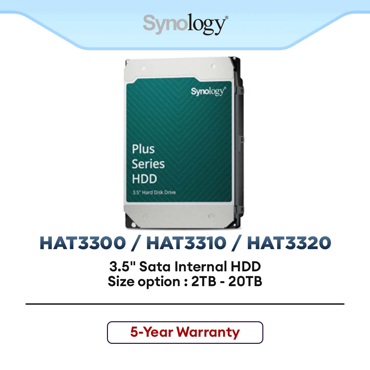 Synology Plus NAS Internal Hard Drive HAT3300 SATA III 3.5