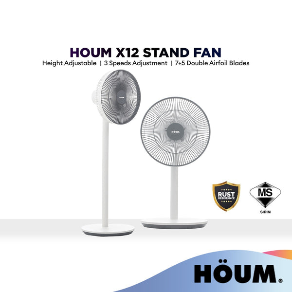 HOUM X12 Electric 3 Speed Standing Fan | Special Design Fan Blade | DC Motor | 风扇