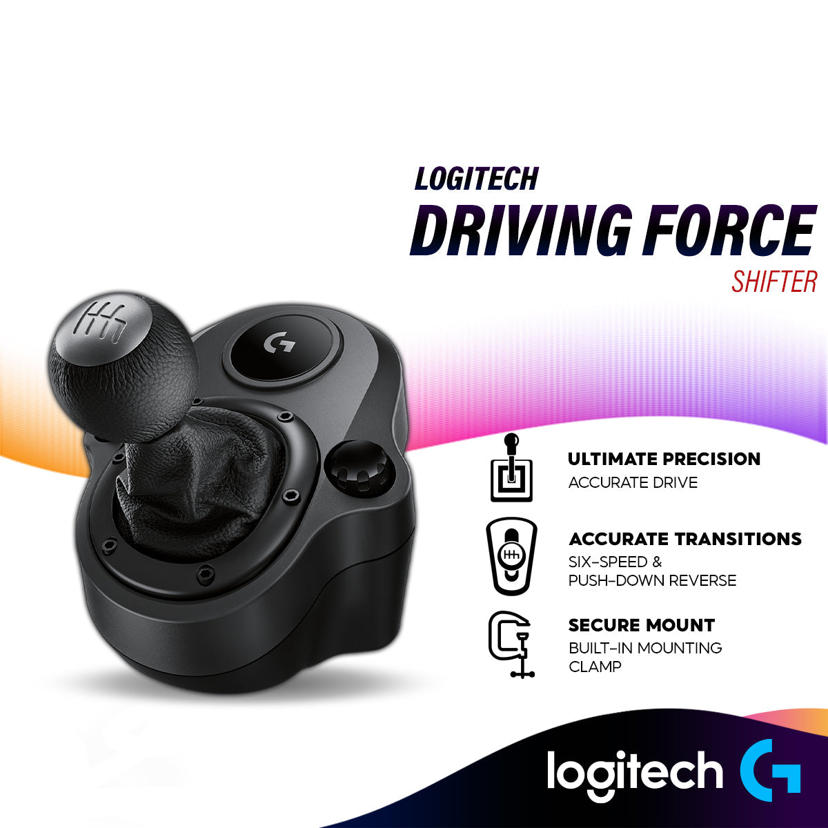 Logitech Driving Force Shifter with Solid Steel Gear Shaft for
