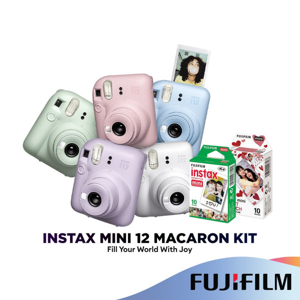 Fujifilm Instax Mini 12 Macaron Kit Instant Camera | Cute INS & Trendy Camera