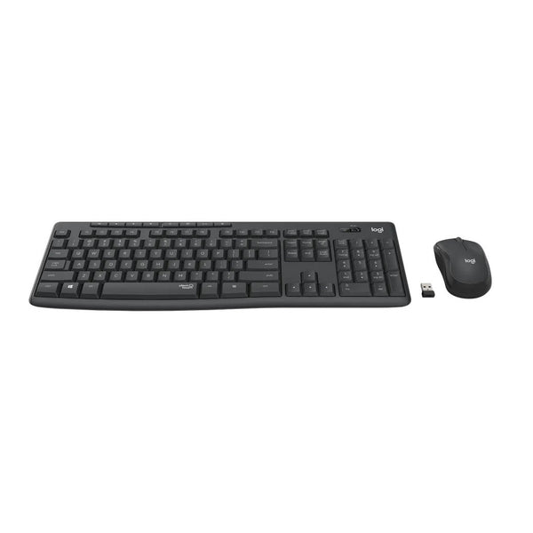 Logitech MK295 Silent Wireless Keyboard Mouse Combo SilentTouch Numpad Advanced Optical Tracking Nano USB Receiver Lag-Free Wireless 90% Less Noise