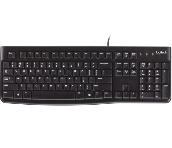 Logitech K120 USB Wired Keyboard | USB Plug-and-Play | Full-Size | Spill-Resistant (920-002582)