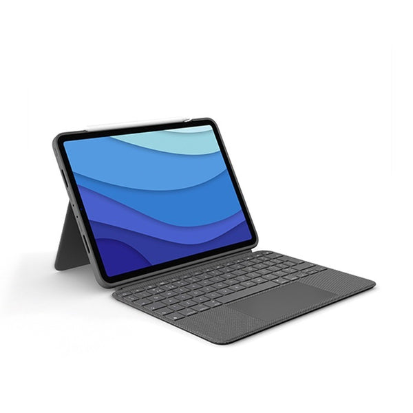 Logitech Combo Touch iPad Pro 12.9-inch (5th gen-2021) Keyboard Case-Detachable Backlit, Click-Anywhere Trackpad - Grey