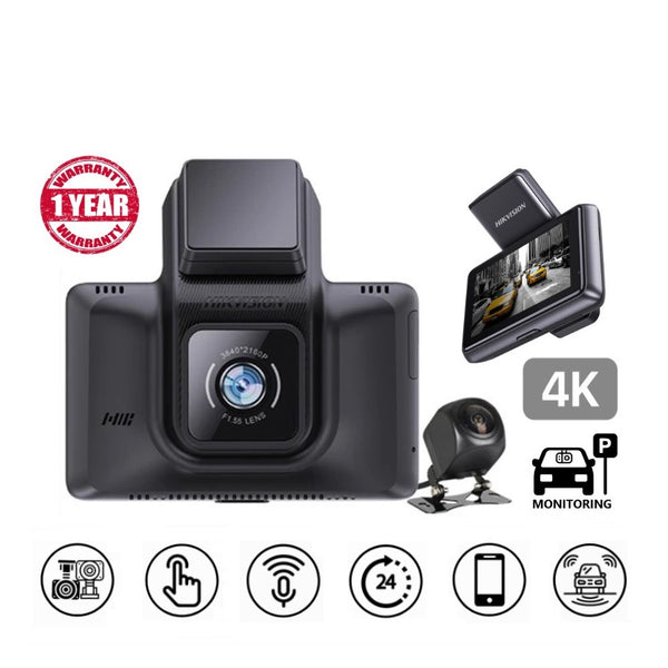 HIKVISION Dual Dashcam 4K Front 1080P Rear K5 with Hardwire Kit -Driving Recorder(DR99BK)