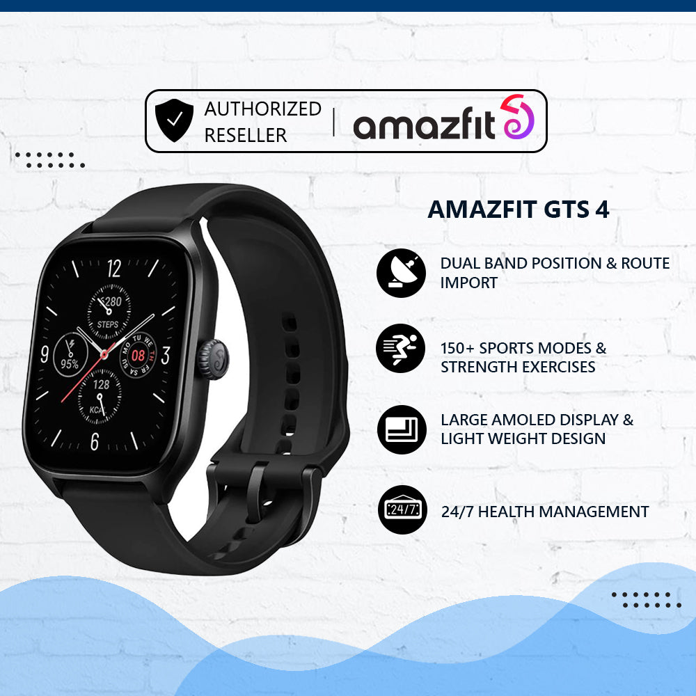 Amazfit GTS 4 Smartwatch(150+ Sports Modes, Super Slim & Light