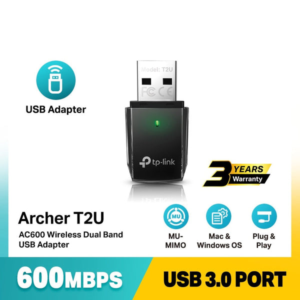 TP-Link AC600 Dual Band Archer T2U Wireless USB Adapter