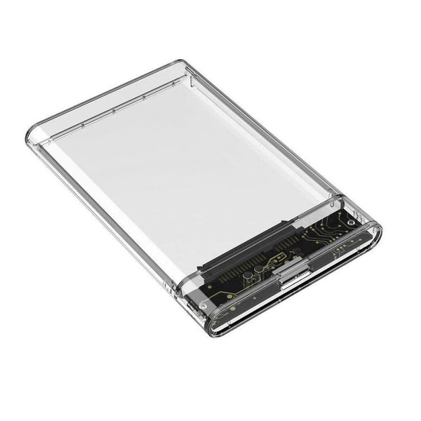 Fideco 2.5 Inch USB 3.0 Hard Transparent Drive Disk HDD External Enclosure Case (MR178WH)