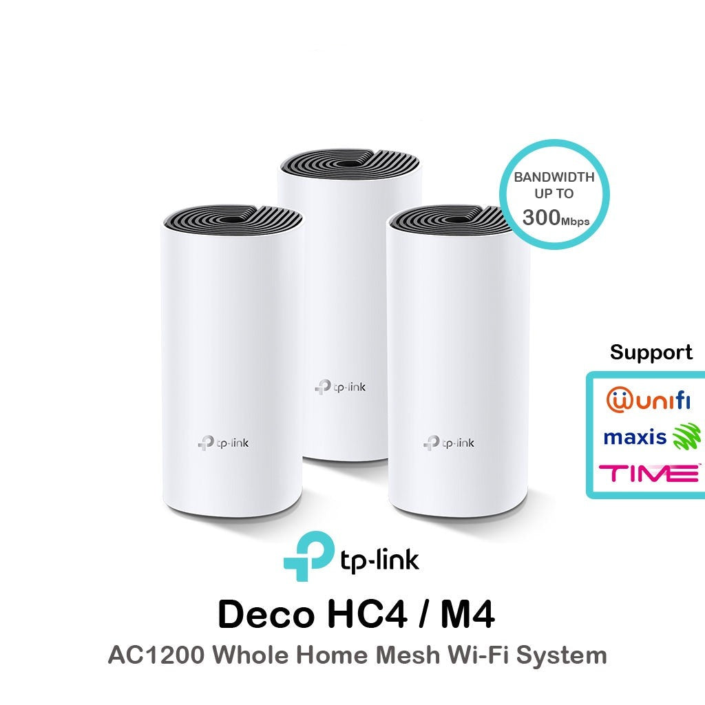 TP-Link Deco M4(3-pack)  AC1200 Whole Home Mesh Wi-Fi System - XPRS