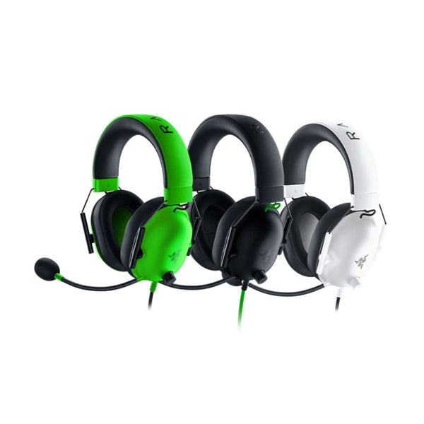 Razer BlackShark V2 X Multi-Platform Wired E-Sports Headset (Black/Green/White)