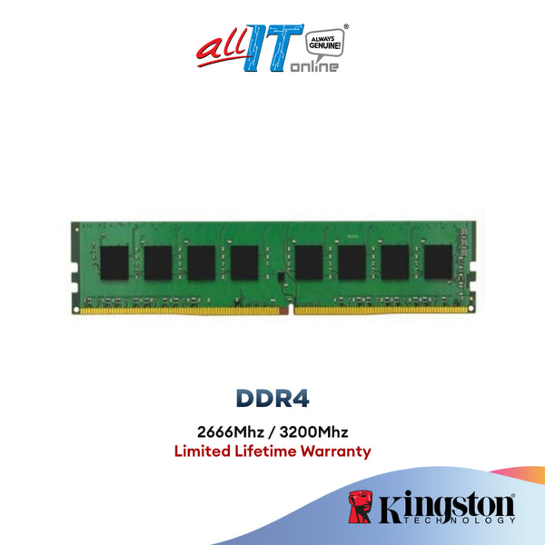 Kingston KVR Desktop (PC) DDR4 2666Mhz / 3200Mhz Value RAM (4GB / 8GB)
