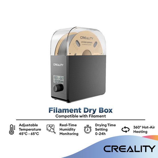 Creality Filament Dry Box 2.0 | Adjustable Temperature 45 - 65°C | Real-Time Humidity Monitoring | 360° Hot-Air Heating