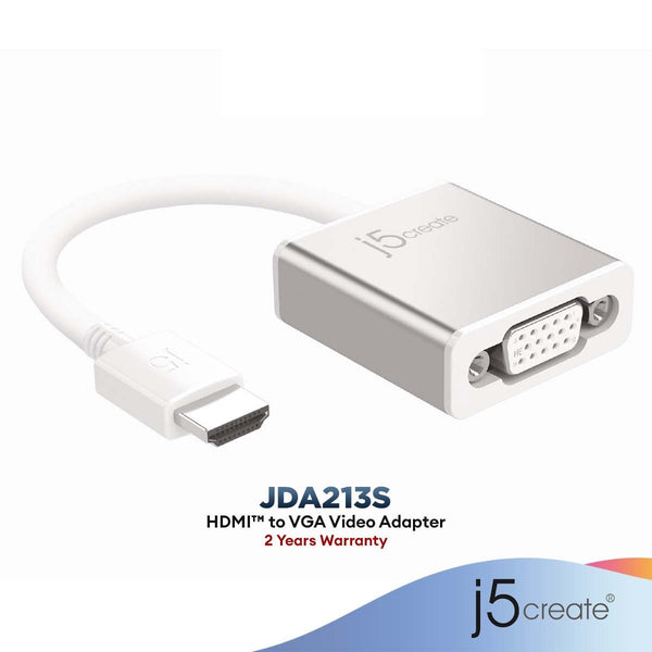J5Create HDMI to VGA with Audio Converter | j5create JDA213S HDMI to VGA Video Adapter