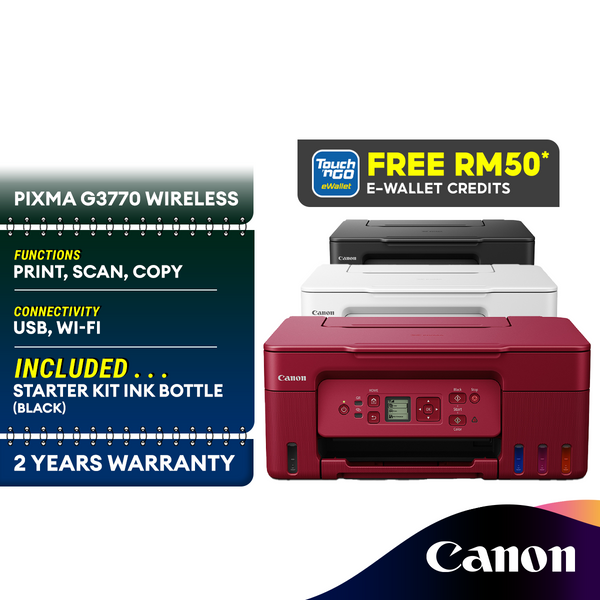 Canon PIXMA G3770 Wireless Refillable Ink Tank Printer Inkjet Printer similar G3010 G3020 515 580 L3250 L3210 T520W