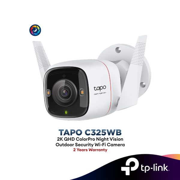 TP-Link Tapo C325WB 2K QHD ColorPro Outdoor Security Wi-Fi Camera IP66 Waterproof 127° Wide Field of View IP Camera