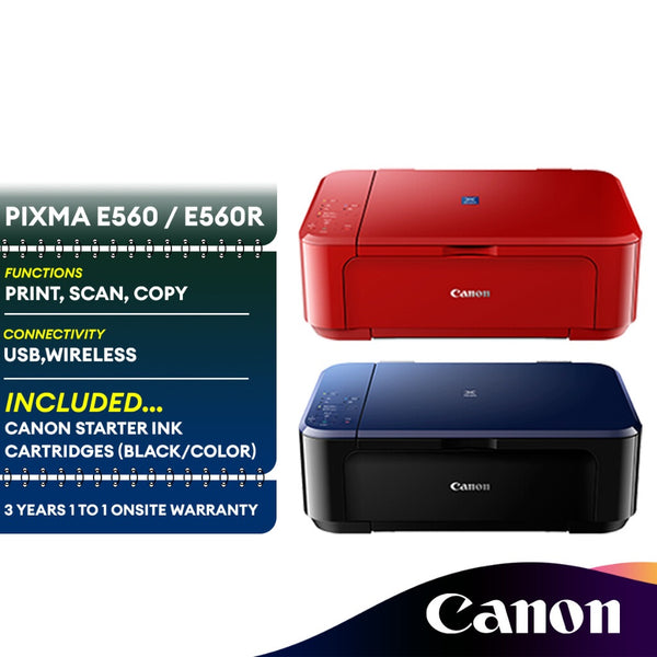 Canon PIXMA E560 / Canon PIXMA E560R All-in-One Wireless Inkjet Printer with Auto Duplex Printing