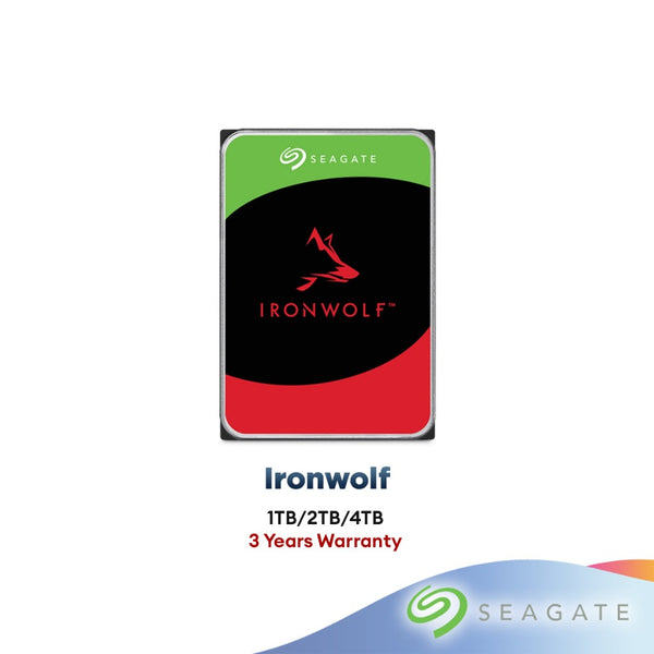 Seagate Ironwolf NAS 3.5" Internal HDD 5400RPM 5900RPM 7200RPM (1TB/2TB/3TB/4TB/8TB)