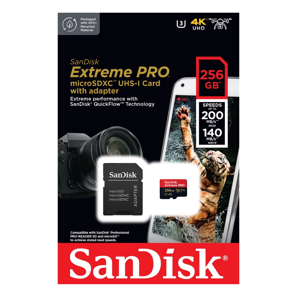 Sandisk Extreme Pro 4K (Up to 200MB/s) MicroSD Card With Adapter (32GB ...