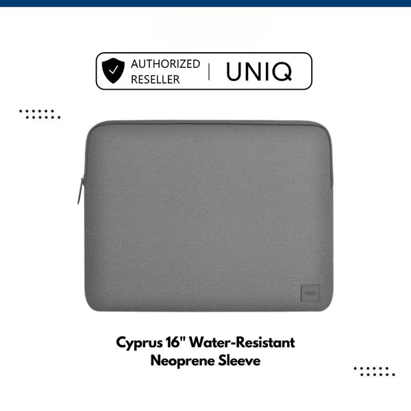 UNIQ Cyprus Laptop/Macbook Sleeve Waterproof Water-resistant 16''  (Grey)