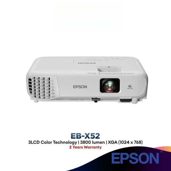 Epson EB-X52 XGA 3LCD 3,800 Lumens Projector