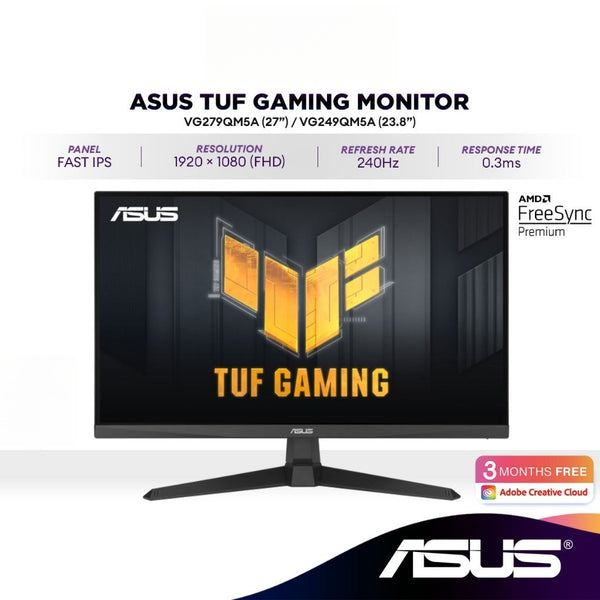 ASUS TUF Gaming VG279QM5A 27'' / VG249QM5A 23.8'' Full HD 240Hz Gaming Monitor | IPS | 0.3ms | G-SYNC | AMD FreeSync