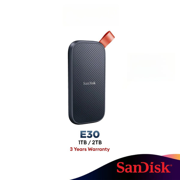 SanDisk Extreme Portable USB 3.2 Gen 2 SSD (1TB / 2TB) E30 R:520MB/800MB/S External Solid State Drive