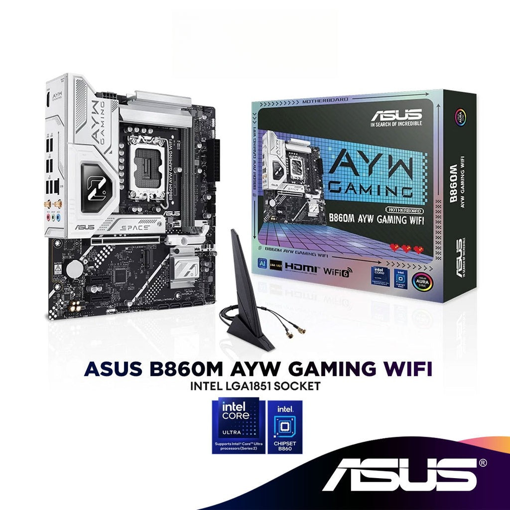 ASUS B860M AYW GAMING WIFI Micro ATX (mATX) Intel Motherboard