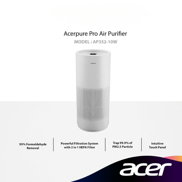 Acerpure Pro Air Purifier (AP352-10W) [Room Coverage (up to) 46m² / 99% Formaldehyde Removal / Intuitive Touch Panel]