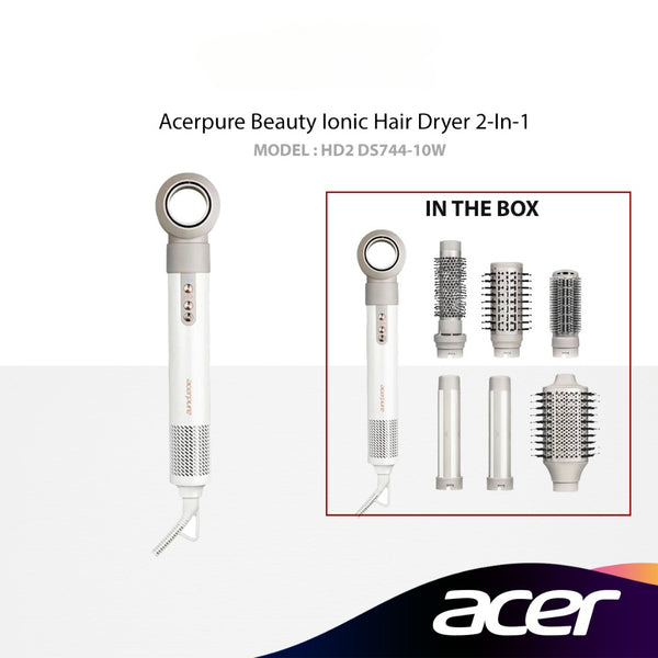 Acerpure Beauty Ionic Hair Dryer 2-In-1 (HD2 DS744-10W) Satin White