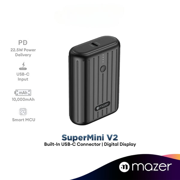 Mazer SUPERmini V2 10000mAh PD20W Fast Charging Powerbank