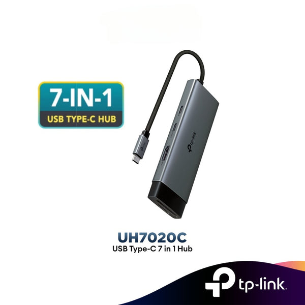 TP-Link UH7020C USB Type-C up to 7 in 1 Hub HDMI 4K@60Hz High Speed Card Reader USB 3.0 for Laptop Notebook Macbook