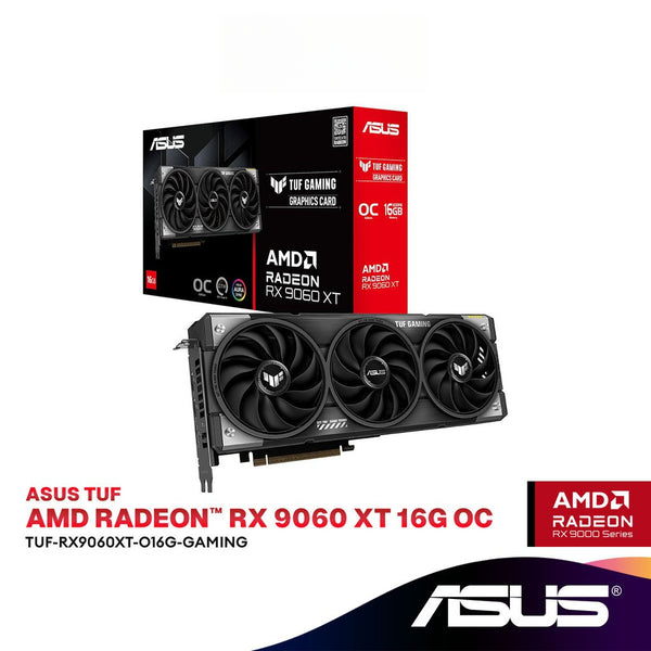 ASUS TUF RADEON RX 9060 XT OC 16GB GDDR6 OC GRAPHICS CARD | TUF-RX9060XT-O16G-GAMING