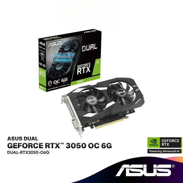 ASUS DUAL GeForce RTX 3050 OC 6GB GDDR6 OC GRAPHICS CARD | DUAL-RTX3050-O6G