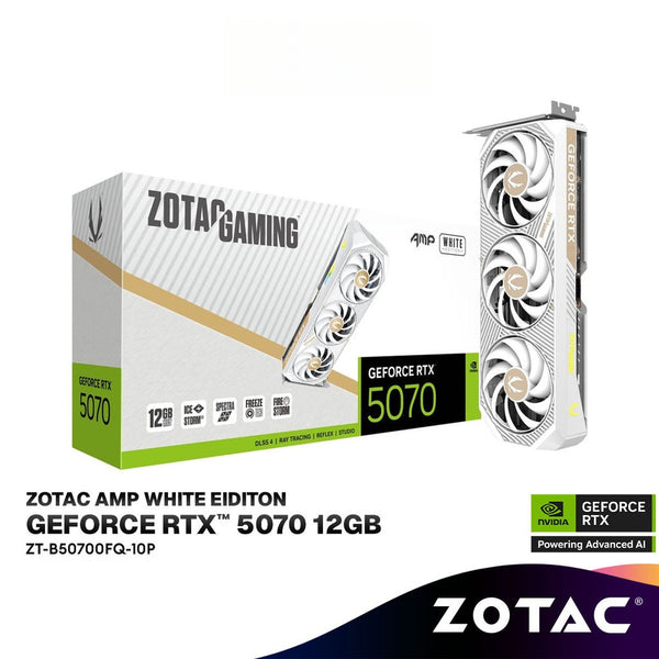 ZOTAC GeForce RTX 5070 AMP 12GB GDDR7 Graphics Card | ZT-B50700FQ-10P