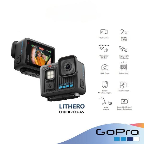 GoPro LIT HERO (4K60/1080P60/12MP/ Waterproof / HyperSmooth Stabilization/ 8-Bit color/ 2 Mic)