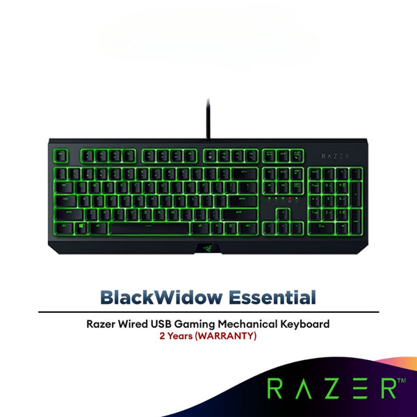 Razer BlackWidow Essential Mechanical Gaming Keyboard |1000 Hz Ultrapolling | Cable routing
