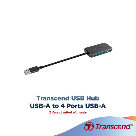 Transcend HUB2 USB Hub USB-A to 4 Ports USB-A – ALL IT Hypermarket