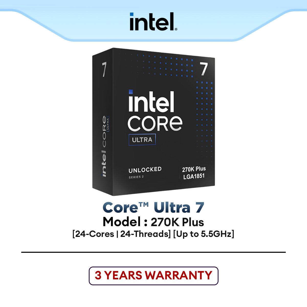 Intel Core™ Ultra 7 270K Plus (24-Core/24-Threads) Intel Processor