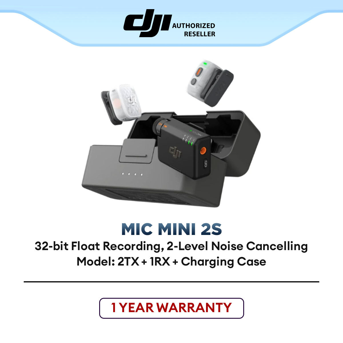 DJI Mic Mini 2S Wireless Microphone System with 32-bit Float Recording ...