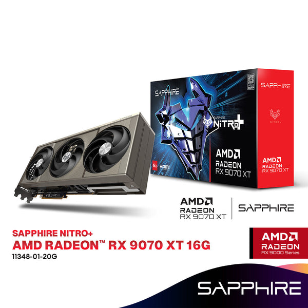 SAPPHIRE NITRO+ AMD Radeon RX 9070 XT 16GB GDDR6 Graphics Card | 11348-01-20G