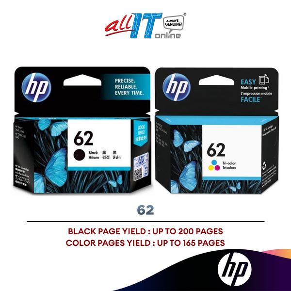 HP 62 Ink Cartridge (Black/Color)