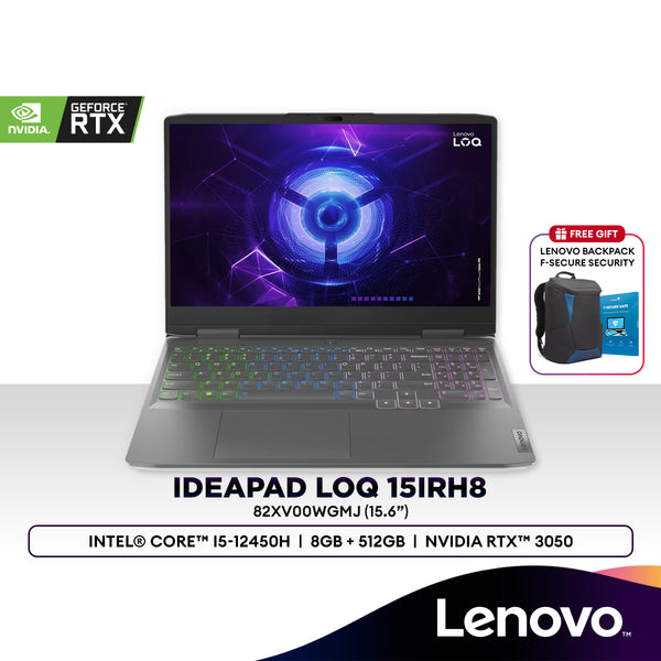 Lenovo LOQ 15IRH8 15.6" FHD Gaming Laptop (Intel® Core™ i5-12450H | 8GB | 512GB SSD | RTX™ 3050) 82XV00WGMJ