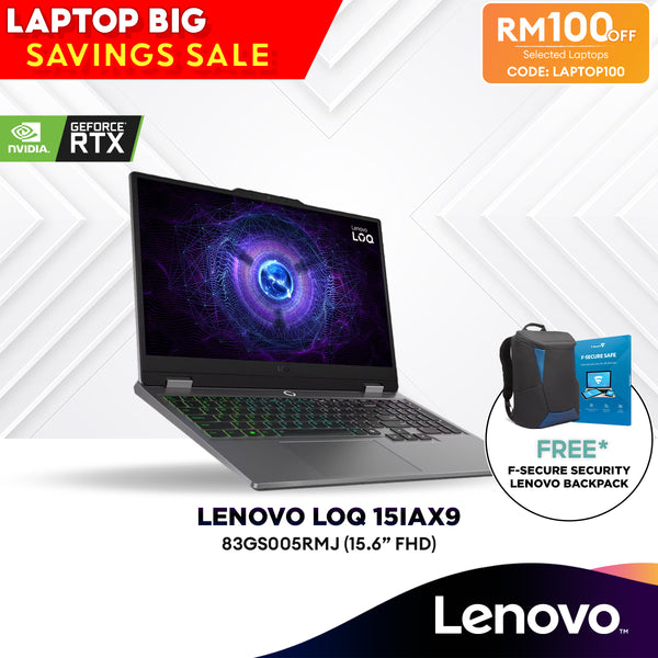 [LAPTOP100] Lenovo LOQ 15IAX9 15.6" FHD Gaming Laptop (Intel® Core™ i5-12450HX | 12GB | 512GB SSD | RTX™ 3050) 83GS005RMJ
