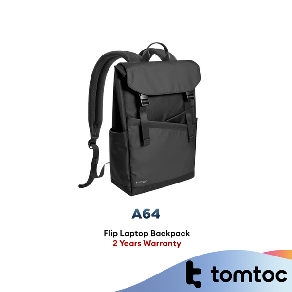 Tomtoc 16 Inch Flap Lightweight & Water-Resistant Laptop Bag / Backpack- Meteorite