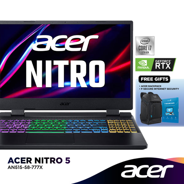 Acer Nitro 5 AN515-58-777X 15.6" Gaming Laptop (Intel® Core™ i7-12650H | 16GB | 512GB SSD | NVIDIA RTX™ 4050 6G)